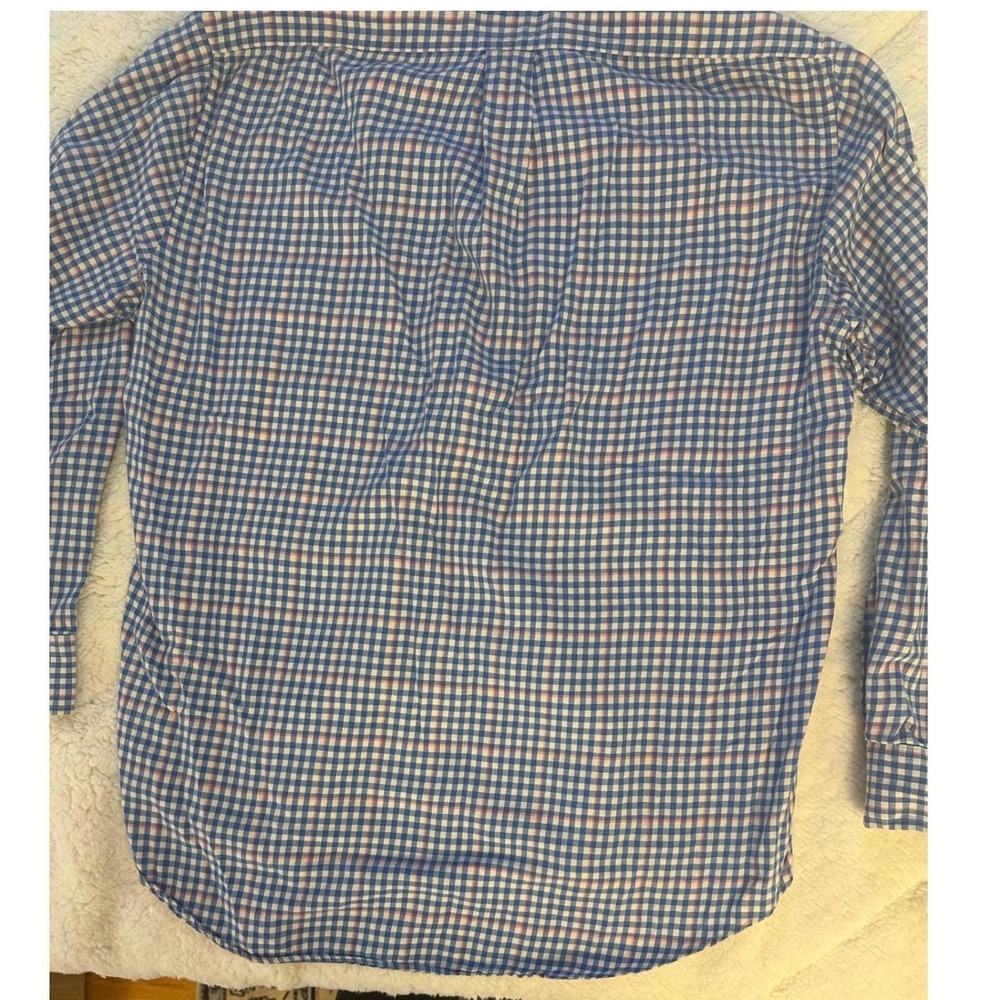 Vineyard Vines Slim Fit Crosby Gingham Button Down‎ Shirt Men Size L Blue Pink - Picture 2 of 7
